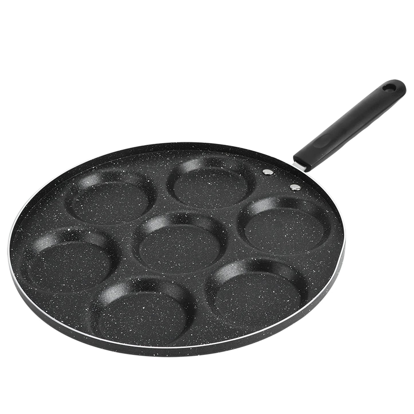 7 Holes Frying Pan Non-stick Egg Burger Mold Household Egg Frying Pan Kitchen Supplies