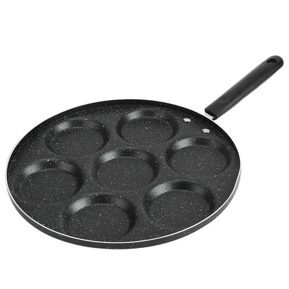 7 Holes Frying Pan Non-stick Egg Burger Mold Household Egg Frying Pan Kitchen Supplies