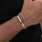 3mm Stainless Steel Cuban Chain Bracelet Men's Street Hip Hop Jewelry Accessories Adjustable Open Bracelet