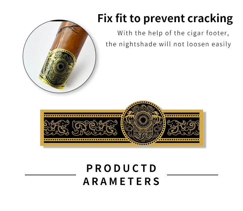 100pcs Cigar Label Ornament Repair Burst Foot Fixed Nightshade Anti-cracking Cigar Toe Label