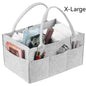 Baby Diaper Caddy Organizer for Changing Table, Nursery Storage Bin Basket with Handle, Felt Diaper Organizer Suitable for Indo