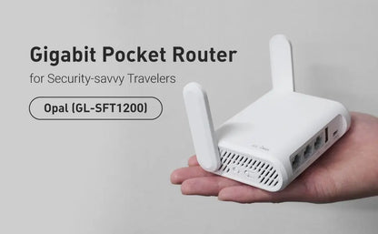 GL.iNet GL-SFT1200 (Opal) Secure Travel WiFi - AC1200 Dual Band Gigabit Ethernet Wireless Internet Router