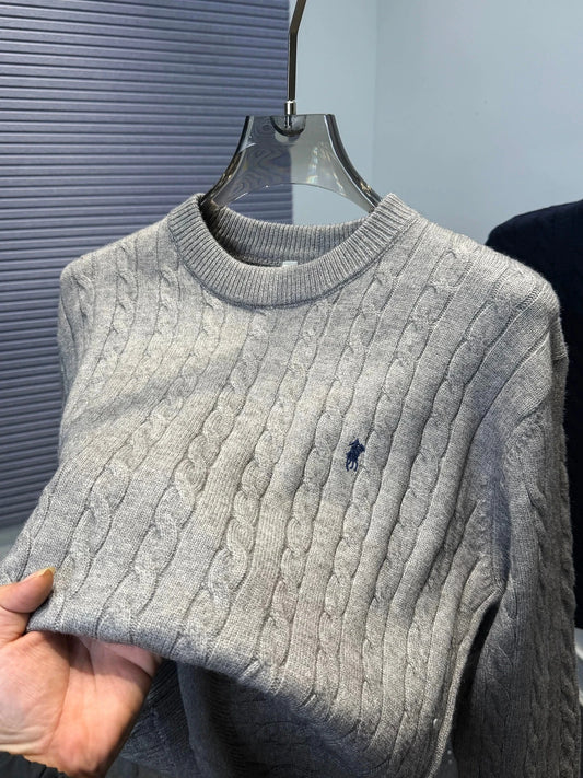 Designer Brand Pony Embroidery Fashion Sweater Men's Classic Paul Fashion Jacquard Autumn/Winter Round Neck Warm Knitted Pullove