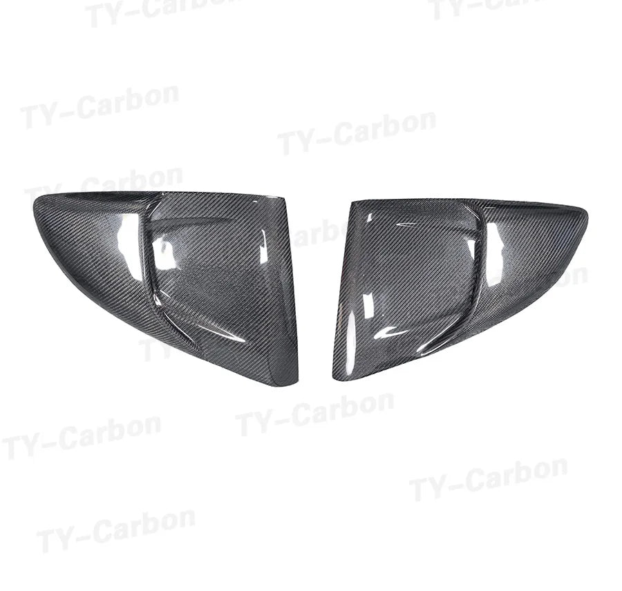 Real Carbon Fiber Rear Side Car window Air Vents Splitter Air knife Spoiler For Porsche 718 Cayman GTRS Style Bodykit 2016-2024