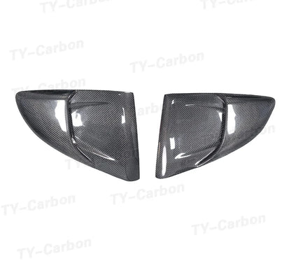 Real Carbon Fiber Rear Side Car window Air Vents Splitter Air knife Spoiler For Porsche 718 Cayman GTRS Style Bodykit 2016-2024