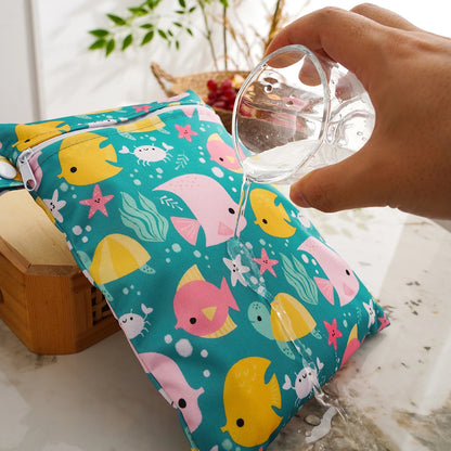 Elinfant 2pcs Waterproof Mini Storage Bag For Swimming,Beach&Gym,18*25cm Waterproof Diaper Bag,Wet Dry Bag