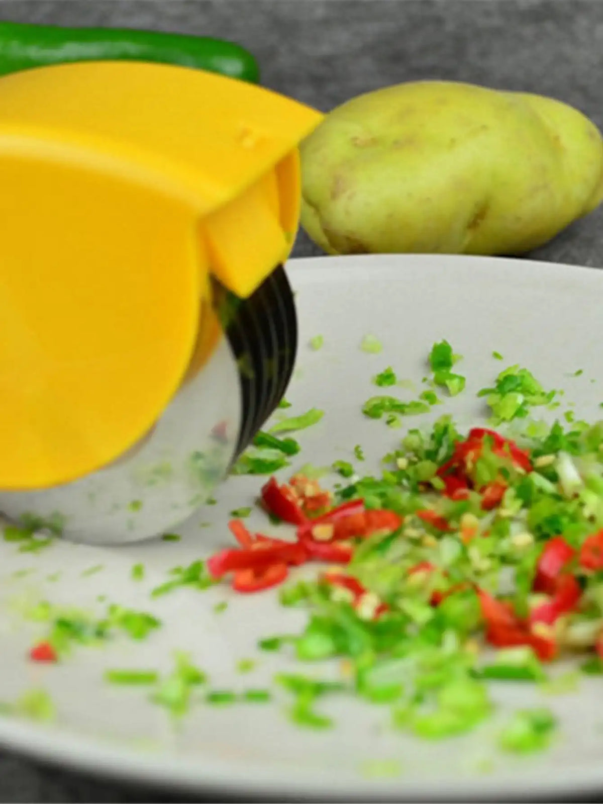 1pc- Creative Hopper Kitchen Cut Onion Garlic Cutter Wire Cutter Vegetable Cutter Kitchen Accessories Gadgets