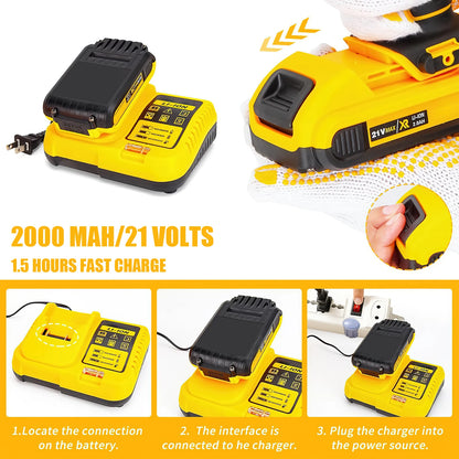 120 piece power tool kit with 21V cordless drill 3/8-inch keyless chuck 25+3 impact clutch maximum torque 45Nm tool kit