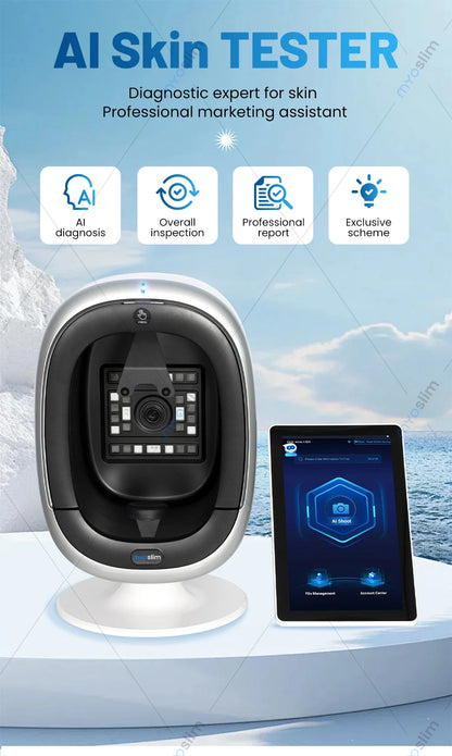 3D Skin Scanner Care Facial Analyzer Monitor Machine Magic Mirror Portable TestingEnglish Detector Face Camera Test Analysis
