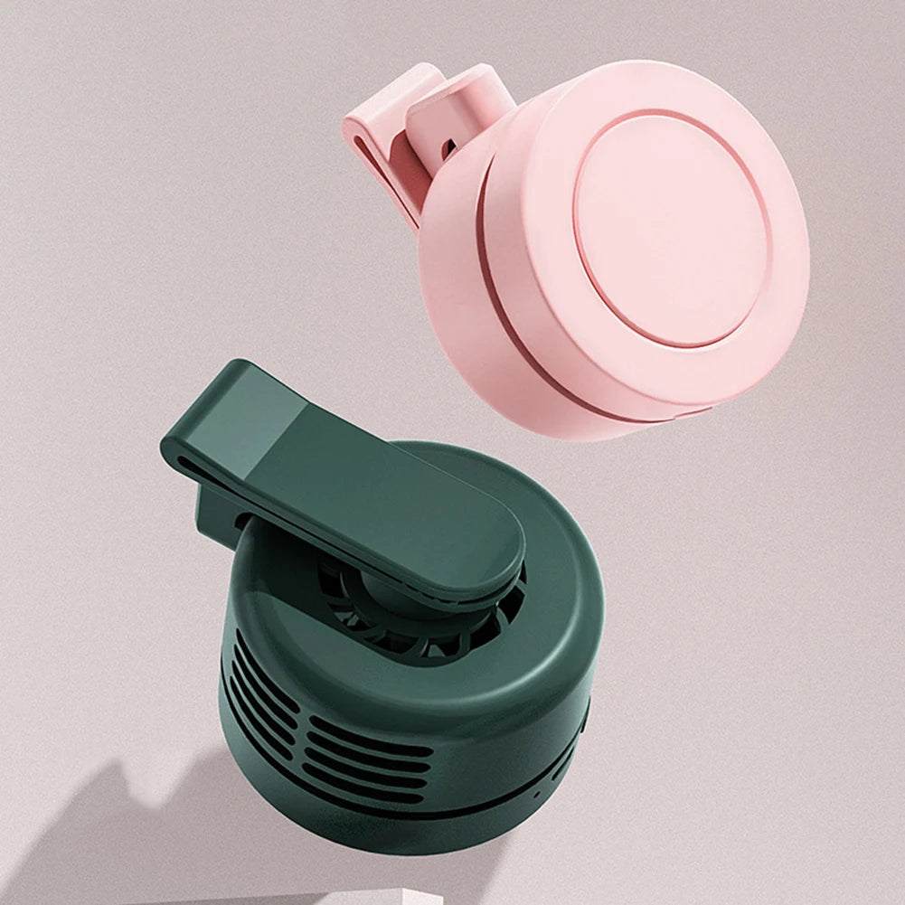 Mini Clip Fan Hanging Waist Neck Fan Girl Electric Air Cooling Fan 900mah USB Leafless Fan 3 Speeds Portable Cooler Air