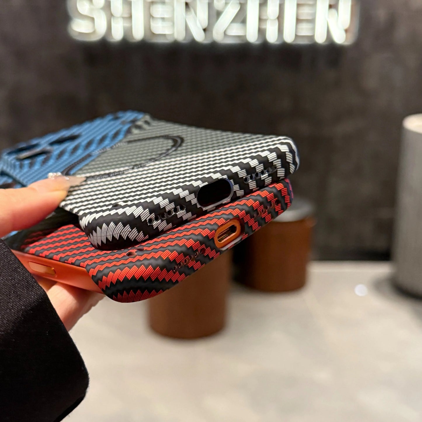 17 ProMax for Magsafe Carbon Fiber Frameless Case For iPhone 16 15 14 13 12 Pro Max Plus 17Air Magnetic Slim Color Blocked Cover