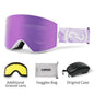 COPOZZ Magnetic Ski Goggles UV400 Protection Anti-Fog Ski Glasses Men Women Quick-Change Lens Snowboard Goggles with Two Options