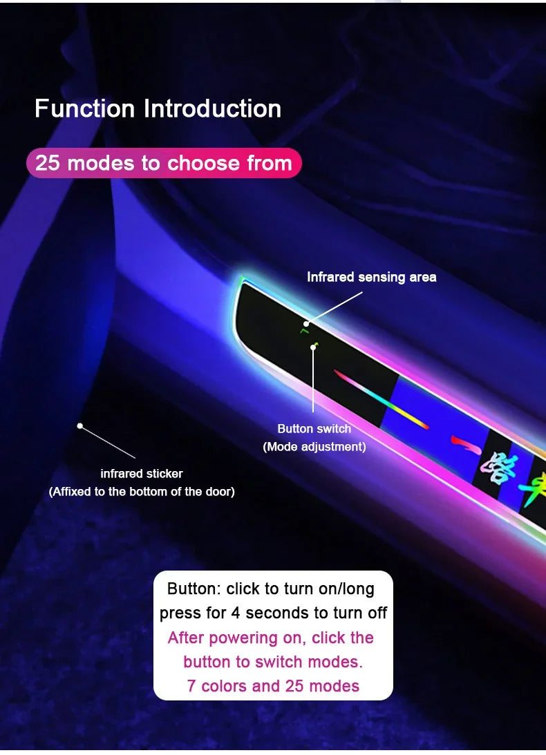 Customized Car Glows Welcome Door Sill Strip Light Threshold Lamp Welcome Scuff Plate Pedal Light Ambient Light illuminated