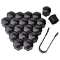 17mm/19mm/21mm 20Pcs Car Wheel Nut Caps Protection Covers Caps Auto Hub Screw Cover Black Car Tire Bolt Nut Cap Tyre Decoration