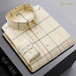 New In Shirt Oversize Long-Sleeve 100%Cotton Shirts for Men Slim Fit Formal Plain Shirt Plaid Casual Tops Designer Black Clothes