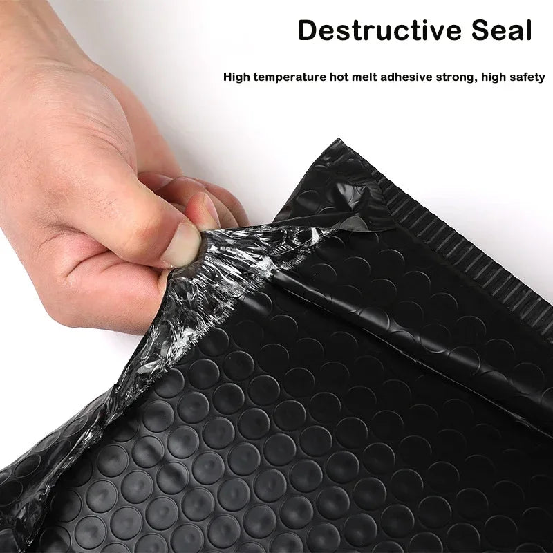 50/100 Pcs Black Bubble Packaging Envelope Mailing Envelopes Mailer Poly Envelope for Shipping Self Seal Bubble Bags Padding