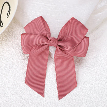 1pcs 3.6'' Solid Color Bowknot Hair Clips For Baby Girls Classic Bows Hairpins Cute Barrettes Headwear Kids Hair Accessories