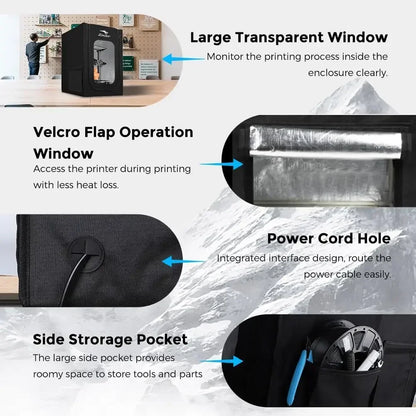 Creality Official Ender Enclosure Update Constant Temperature Fireproof Dustproof 3D Printer Protective Cover for Ender-3/3 V2