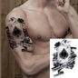 Waterproof Temporary Tattoo Sticker Joker Skull Letter Big Size Body Art Flash Tatoo Fake Tatto Stickers for Girl Men Women