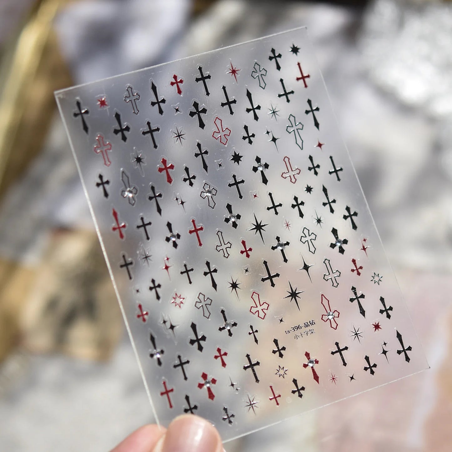 Self-adhesive Letters Nail Stickers 3D Nail Decorations	Black White English Letter Number For DIY French Nails Design Stickers