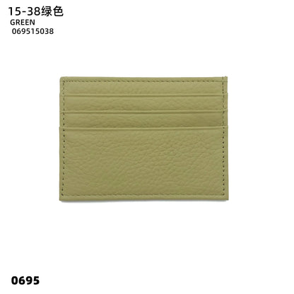 Custom Company Logo Cowhide Card Holder Woman Man Fashion Slim Mini Card Bag Genuine Leather Engrave Name Luxury Casual Purse