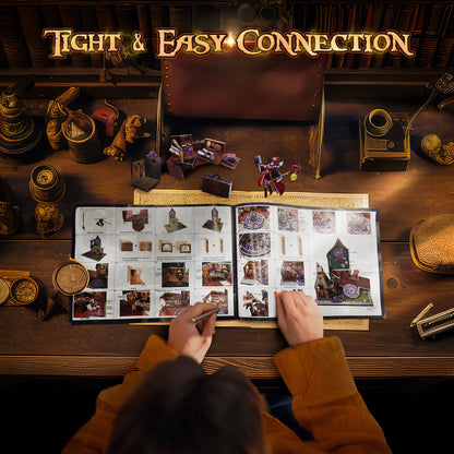 DIY Miniature Puppet House Bookshelf Decor,DIY Book Puppet House Kit,DIY Miniature House Kit with LED Lights,Magic Forest House