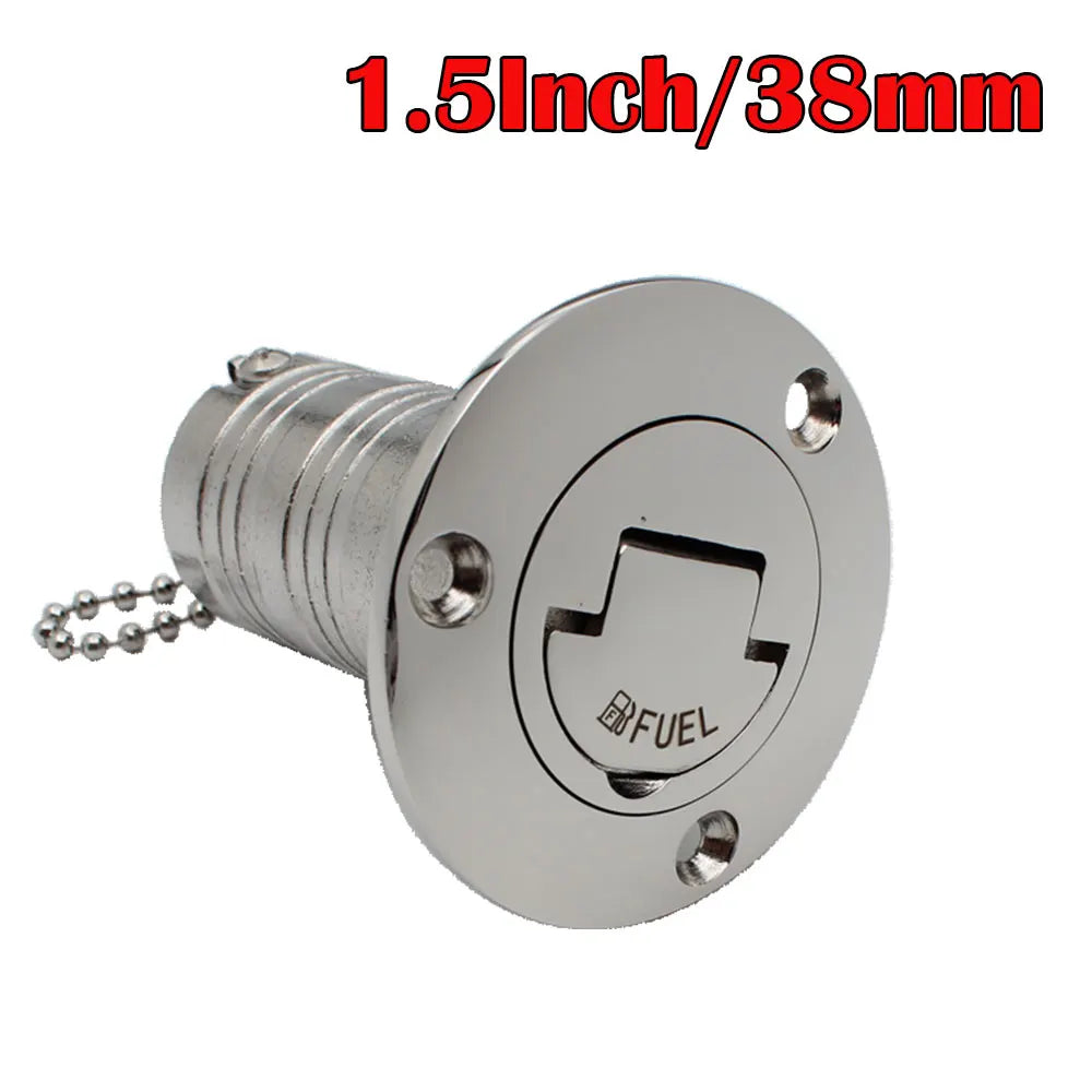 AD New Stainless Steel 316 Deck Filler GAS DIESEL FUEL WASTE WATER 38mm 50mm Mirror Polish Marine Boat Hardware Deck Filler Cap