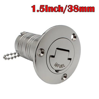 AD New Stainless Steel 316 Deck Filler GAS DIESEL FUEL WASTE WATER 38mm 50mm Mirror Polish Marine Boat Hardware Deck Filler Cap