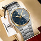 POEDAGAR Top Business Man Watch Luminous Waterproof Stainless Steel Men Wristwatch Date Week Quartz Fashion Casual Men's Watches