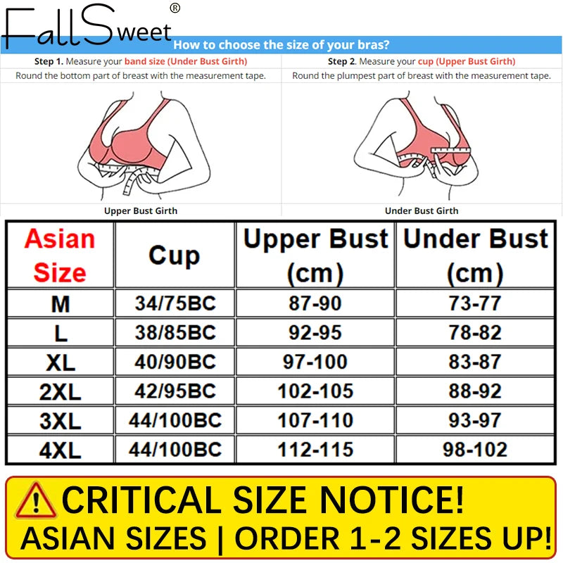 FallSweet 1/2PCS Seamless Push Up Bra for Woman Wireless Bralette Soft Comfortable Breathable Lingerie for Large & Small Bust