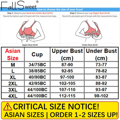 FallSweet 1/2PCS Seamless Push Up Bra for Woman Wireless Bralette Soft Comfortable Breathable Lingerie for Large & Small Bust