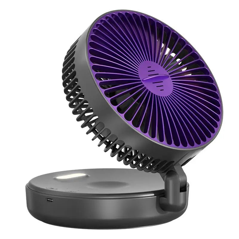 Lenovo 5000mAh 3IN1 Rechargeable Multifunctional Portable Fan Wall Mounted Fan 90° Folding Fan 4 Gears With Warm Night Light
