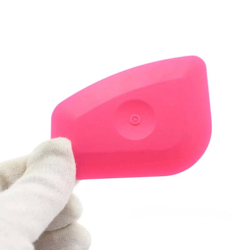 2Pcs Soft Blue Squeegee Hard Pink Scraper Car Vinyl Wrap Tools Auto Foil Corner Trim Window Tint Installation Tools