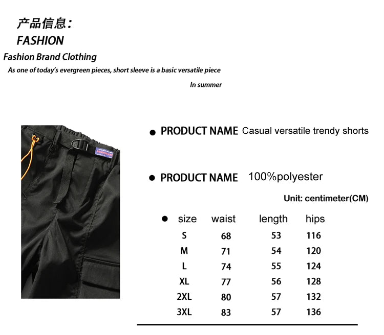 New Summer Men Cargo Shorts Men Clothing Casual Breeche Bermuda Beach Jogger Shorts Male Hot Dropshipping outdoor Multi Pocket