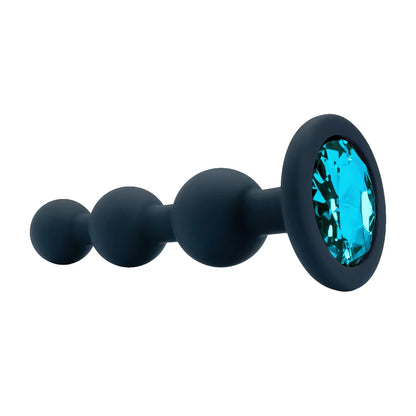 Black Silicone 3 Ball Anal Beads Sex Anal Plug Crystal Base Butt Plug Analplug But Plug Anal Trainer Toys Sex Toys For Woman