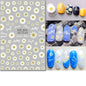 3d Nail Art Decals Spring Booming Violets Lavenders Purple Blue Pink Flowers Butterflys Stickers Decoration For Nail Tips Beauty