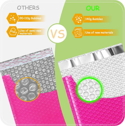 50Pcs Delivery Package Packaging Pink Small Business Supplies Envelopes Shipping Packages Bubble Envelope Packing Bag Mailer