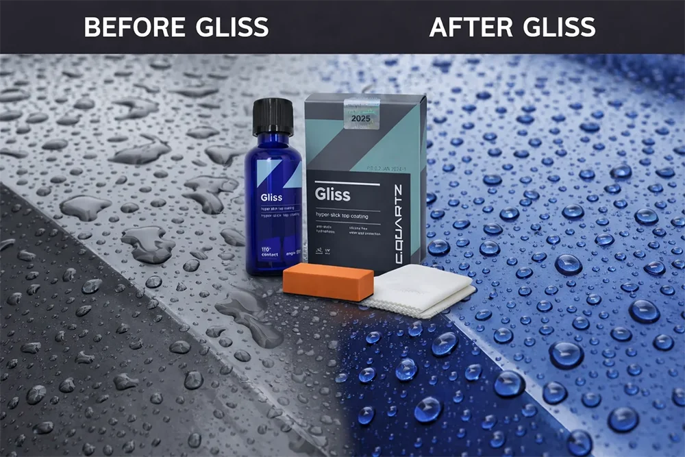 CARPRO Gliss 50ml Kit Ceramic Coating for Car Hyper Smooth Hydrophobic Nano Top-Coat with Microfiber Applicators Repels Oil,Dirt