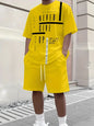 Hot Selling Men's Breathable Casual Short-Sleeved Shorts Set 3D Printed Outdoor Urban Street Top Shorts Casual Two-Piece Set