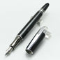 Baoer 79 Rollerball /Ballpoint Pen  Black Matte Silver Line Rotating Crystal Cover Office School Supplies Writing