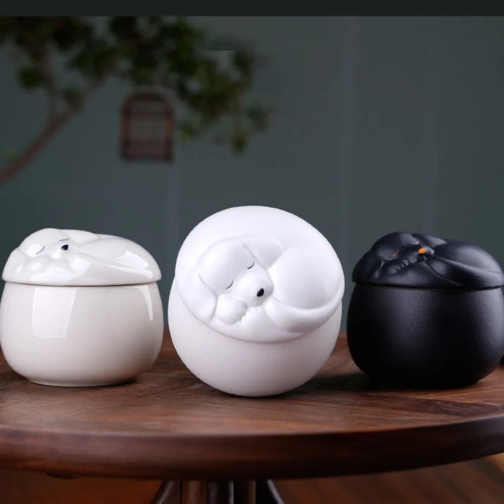 Ceramic Urn Dog Hair and Teeth Storage Pets Memorials Urn for Dogs Ashes Sealed and Moisture-proof Pet Souvenir Products