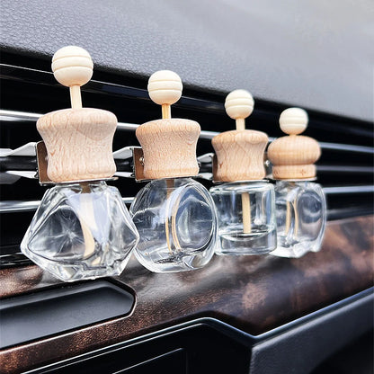 B*1PCS Car Air Freshener Perfume Clip Essential Oil Diffuser Vent Empty Glass Bottle Aromatherapy Decoration