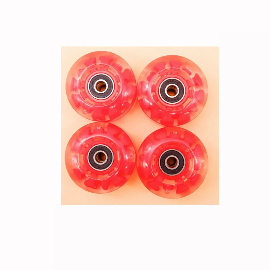 8 Pack 58 x 32mm Light up Roller Skate Wheels with Bearings for Quad Skates or Outdoor Double Row Skating or Skateboard Accessor
