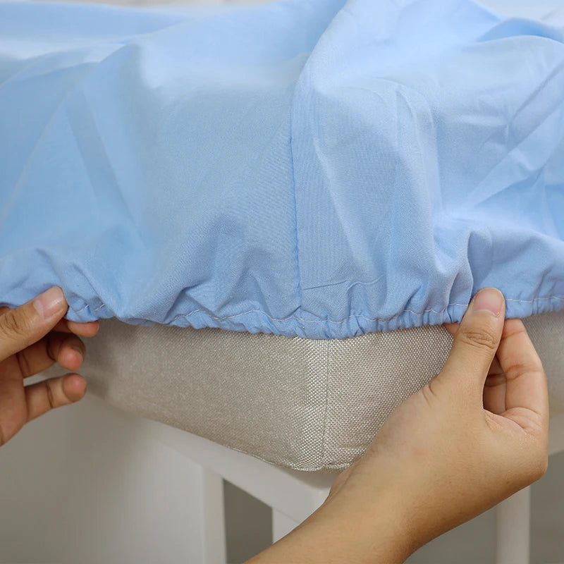 Baby Crib Sheets for Boys Girls Solid Color Fitted Crib Sheet Toddler Mattress Protector Cover Newborn Bed Sheet Babies Stuff