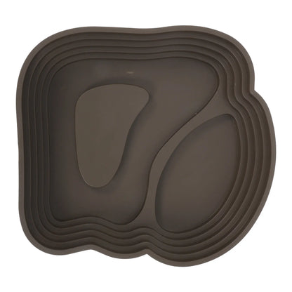 Reptile Bathing Pool Turtle Feeding Dish 9.45in Dark Brown Plastic Splashproof Reptile Water Tray Feeder Bowl for Bearded Dragon