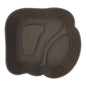 Reptile Bathing Pool Turtle Feeding Dish 9.45in Dark Brown Plastic Splashproof Reptile Water Tray Feeder Bowl for Bearded Dragon