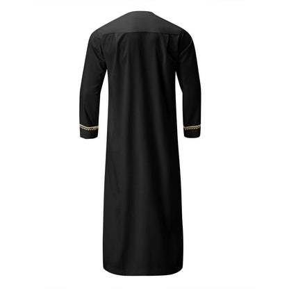 Middle East Ethnic Muslim Islamic Clothing Men Jubba Thobe African Dashik Ramadan Eid Abaya Arabic Kaftan Saudi Kimono Robe Gown