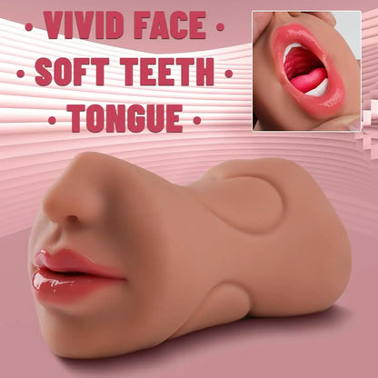 Realistic Vagina3 IN 1 Artificial Masturbator Cup Male Soft Pocket Pussy Deep Throat Oral Blowjob Silicone Massager Sex Toys
