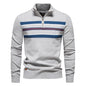 AIOPESON Mens Mock Neck Cotton Pullover Knit Sweaters Casual Business Strip Ribbed Turtleneck Sweaters for Men