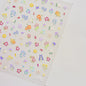 1Sheet 5D Soft Embossed Relief Nail Stickers Cute Daisies Self Adhesive Slider Stickers Press On Nails DIY Japanese Nail Art Dec